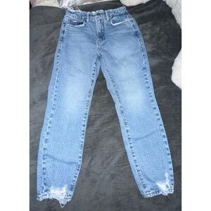 Good American Light Wash Straight Leg Jeans  Size 00 / 24